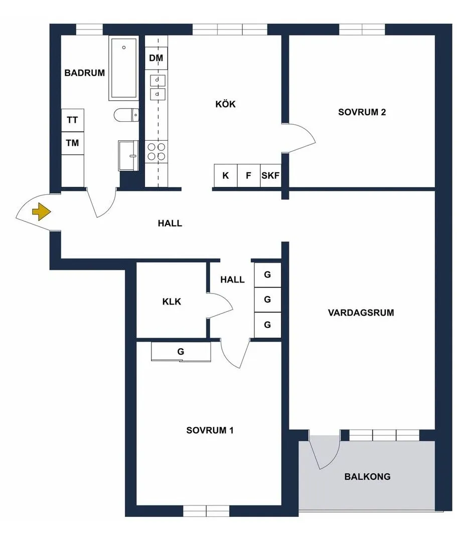 Hyreslägenhet på Gävle i gavle