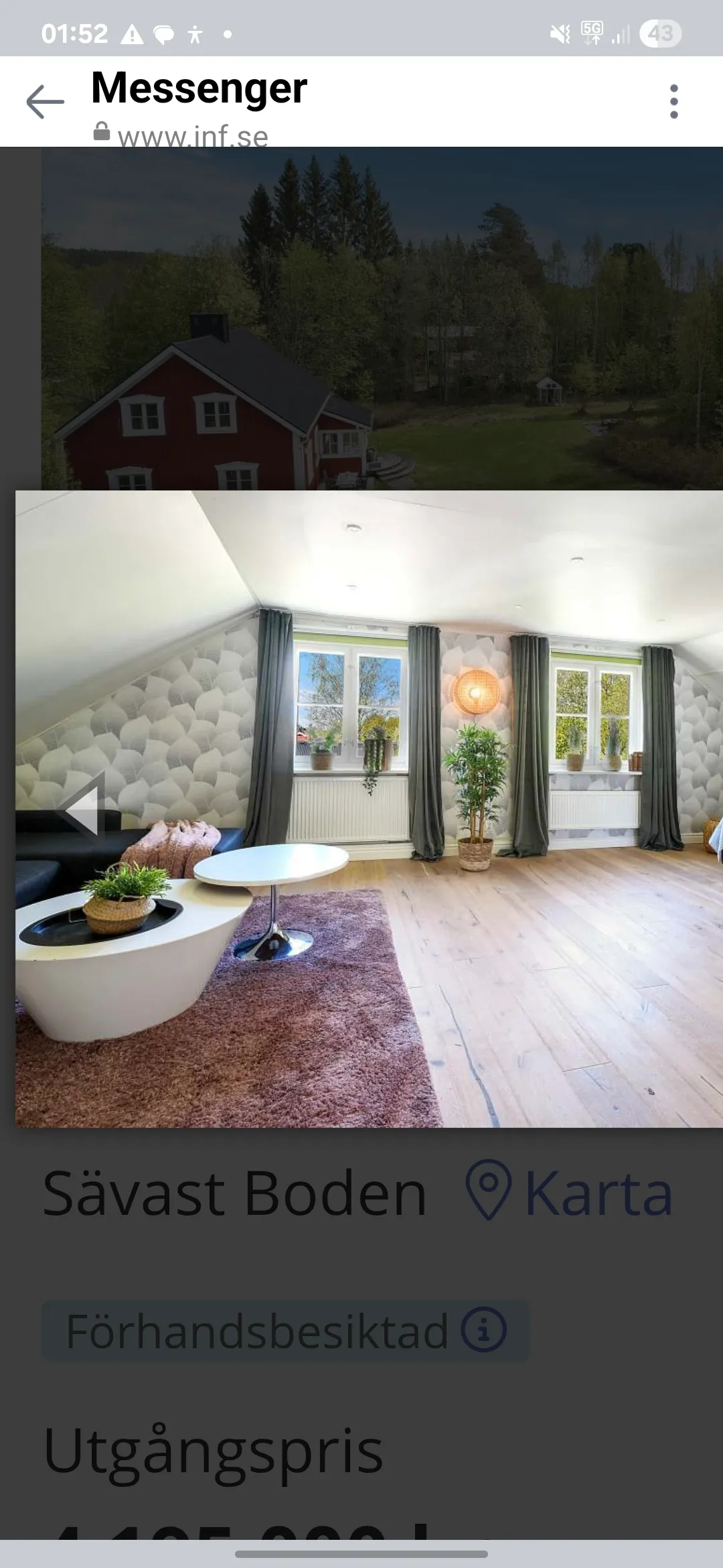 Hyresbostad på Boden i boden