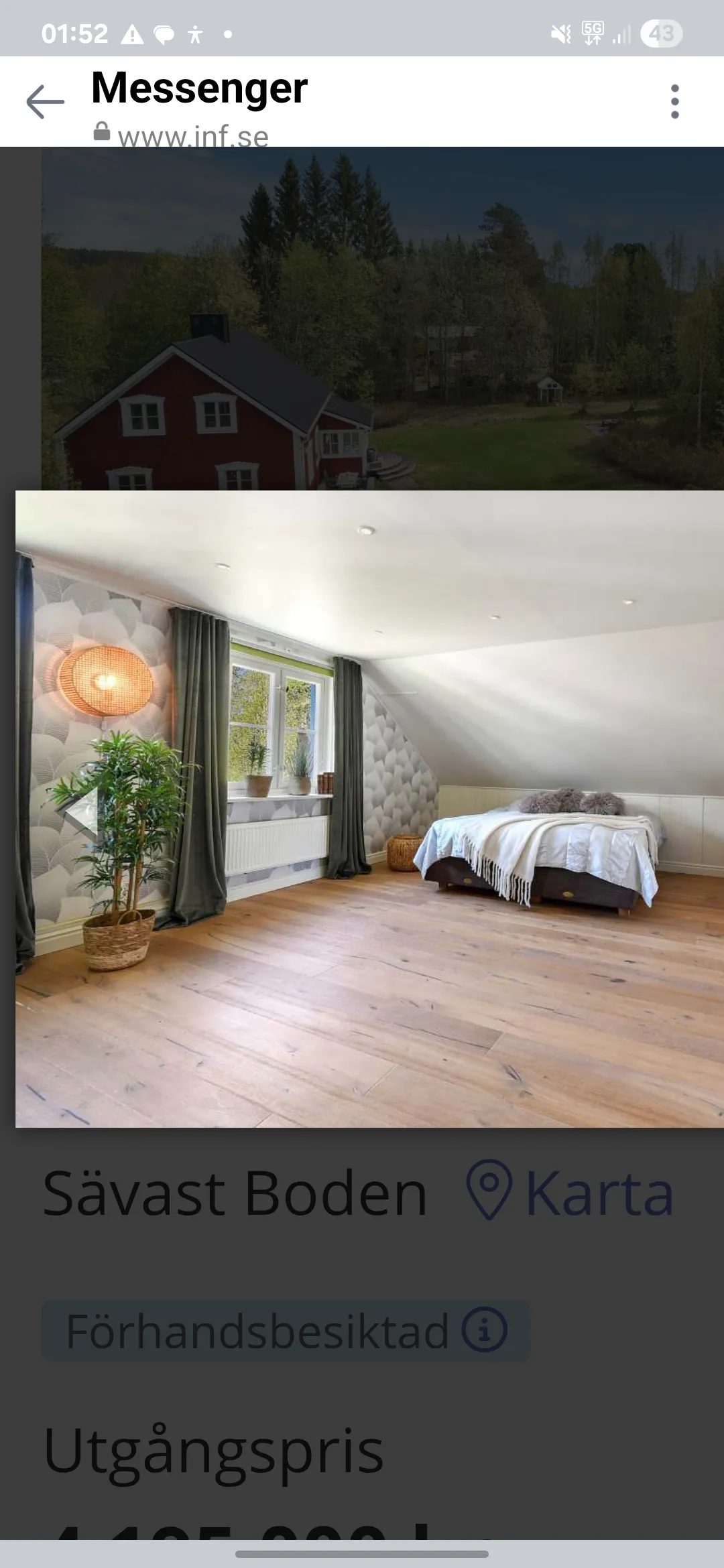 Hyresbostad på Boden i boden