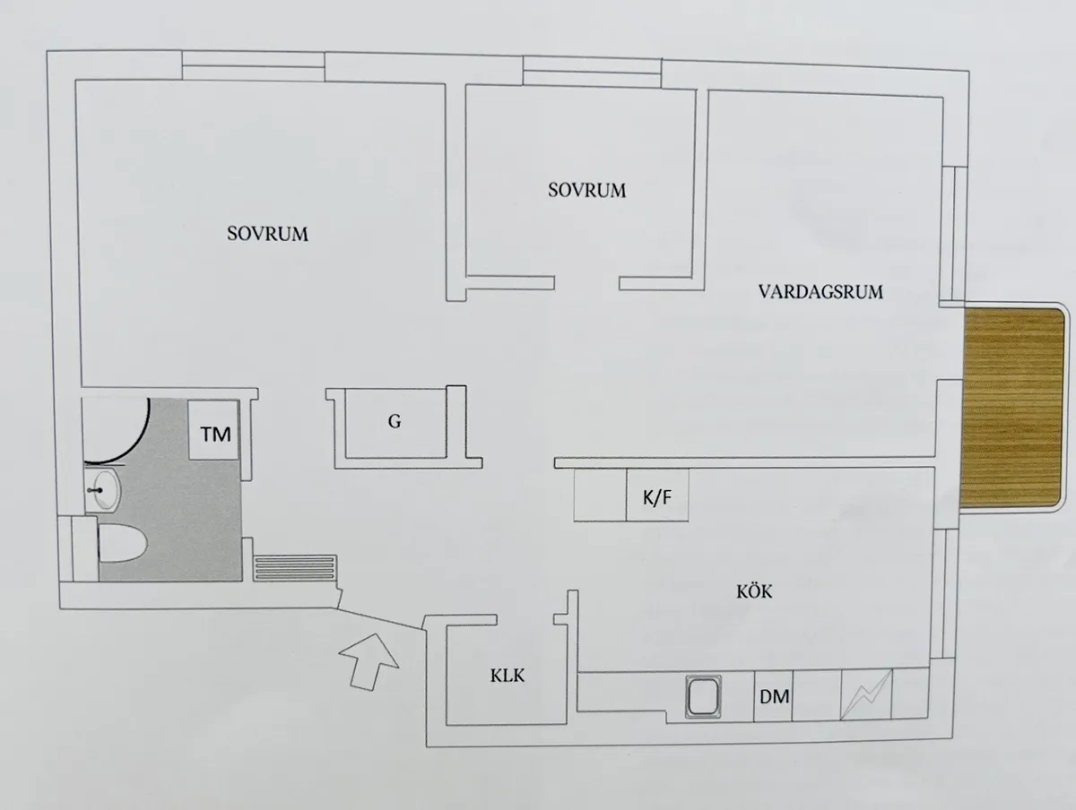 Hyreslägenhet på Enskede i enskede