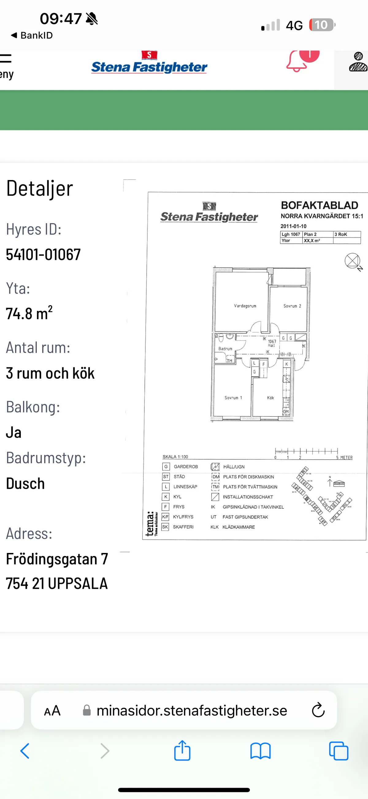 Hyreslägenhet på Uppsala i uppsala