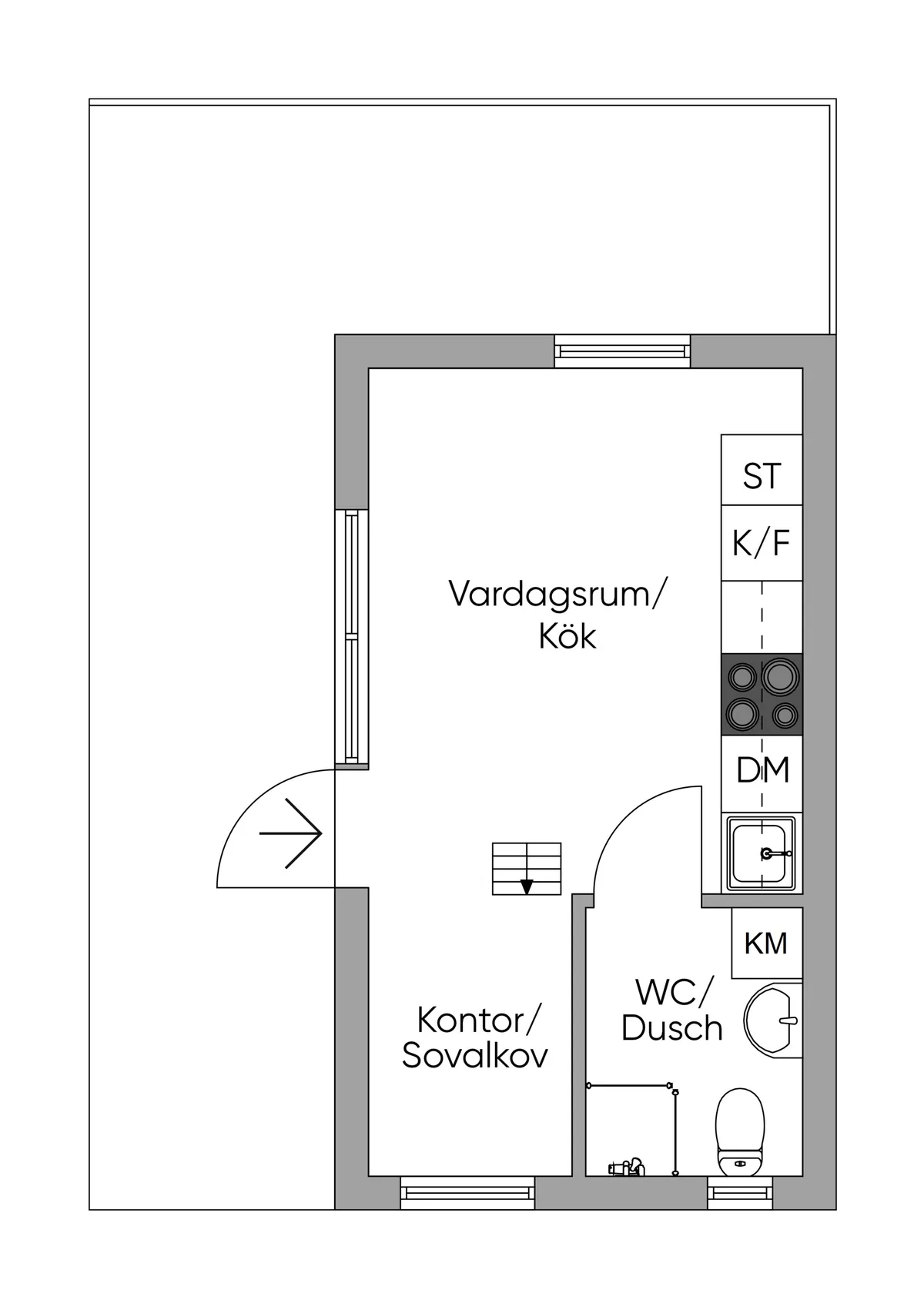 Hyreslägenhet på Skogås i skogas