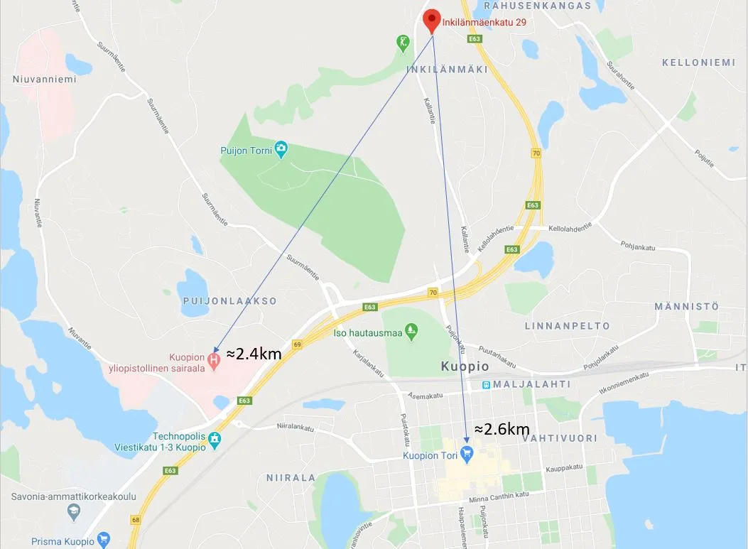 Hyreslägenhet på Kuopio i kuopio