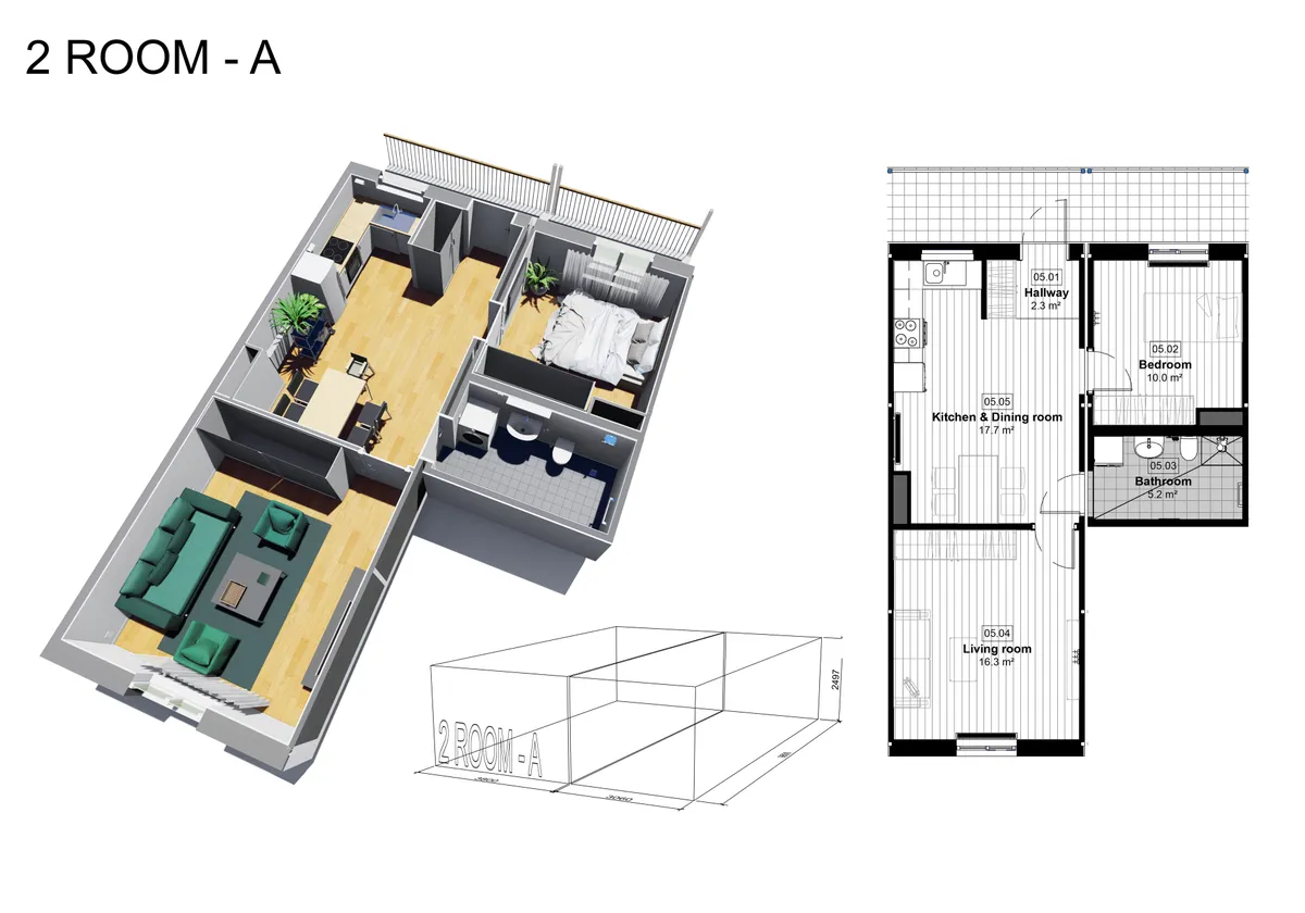 Hyreslägenhet på Bureå i burea