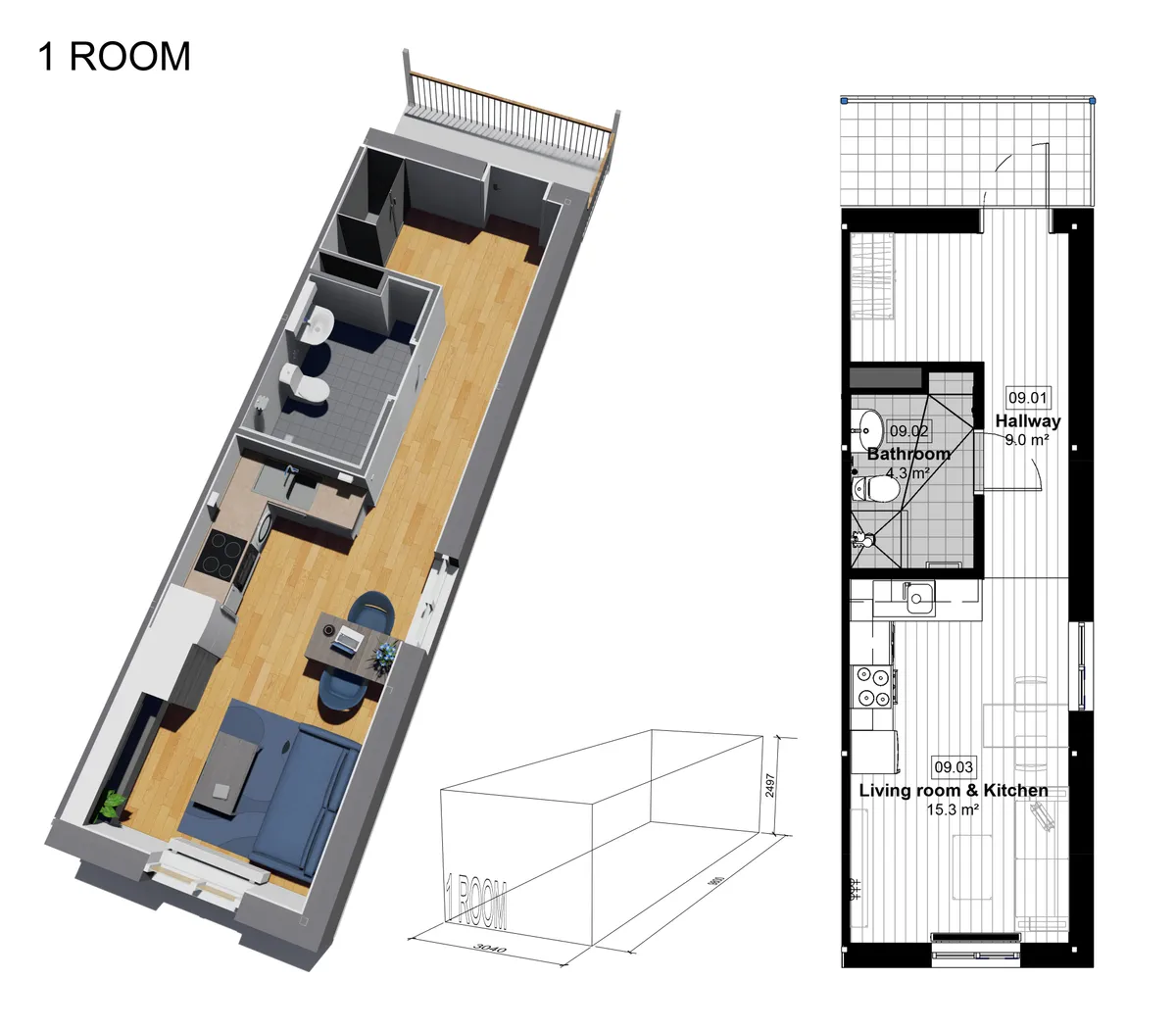 Hyreslägenhet på Bureå i burea
