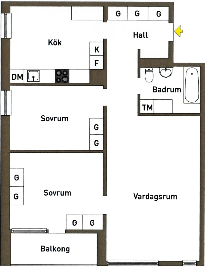 Hyreslägenhet på Malmö i malmo