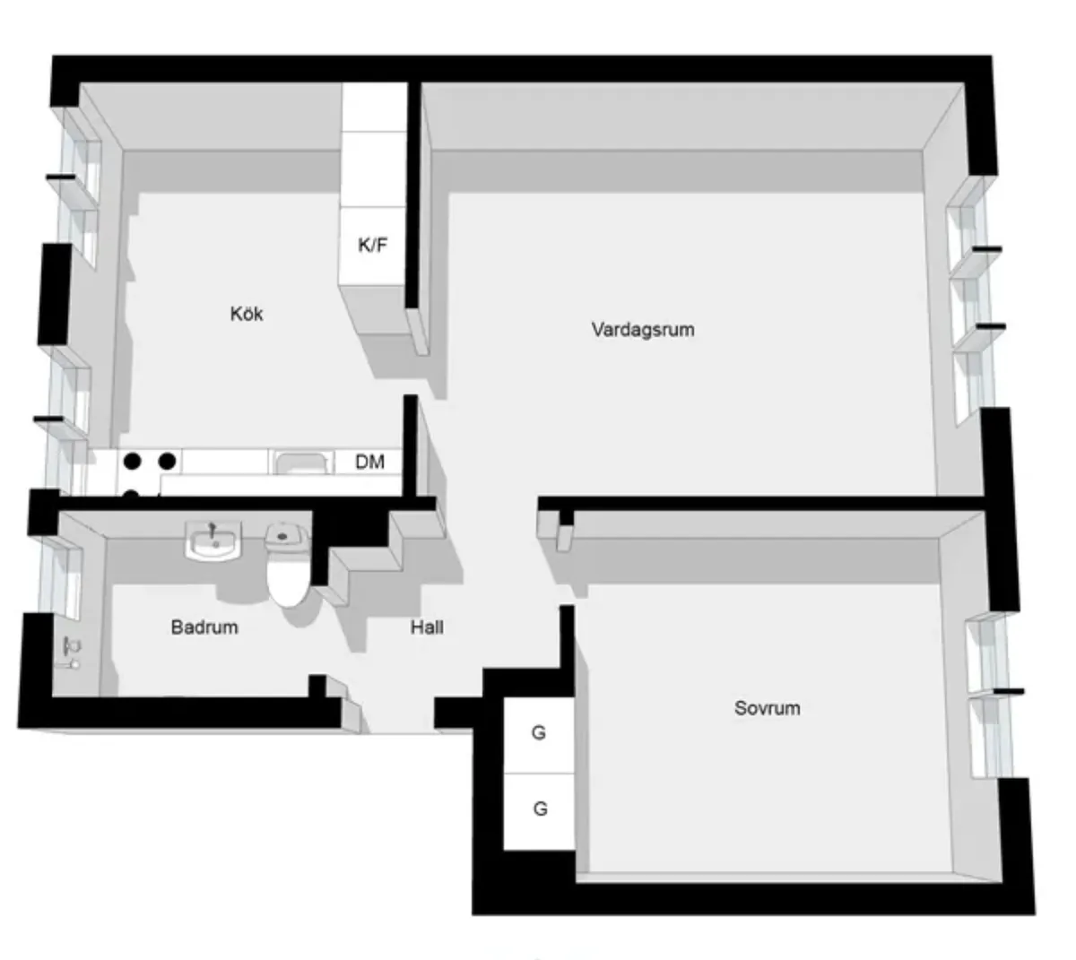 Hyreslägenhet på Johanneshov i johanneshov