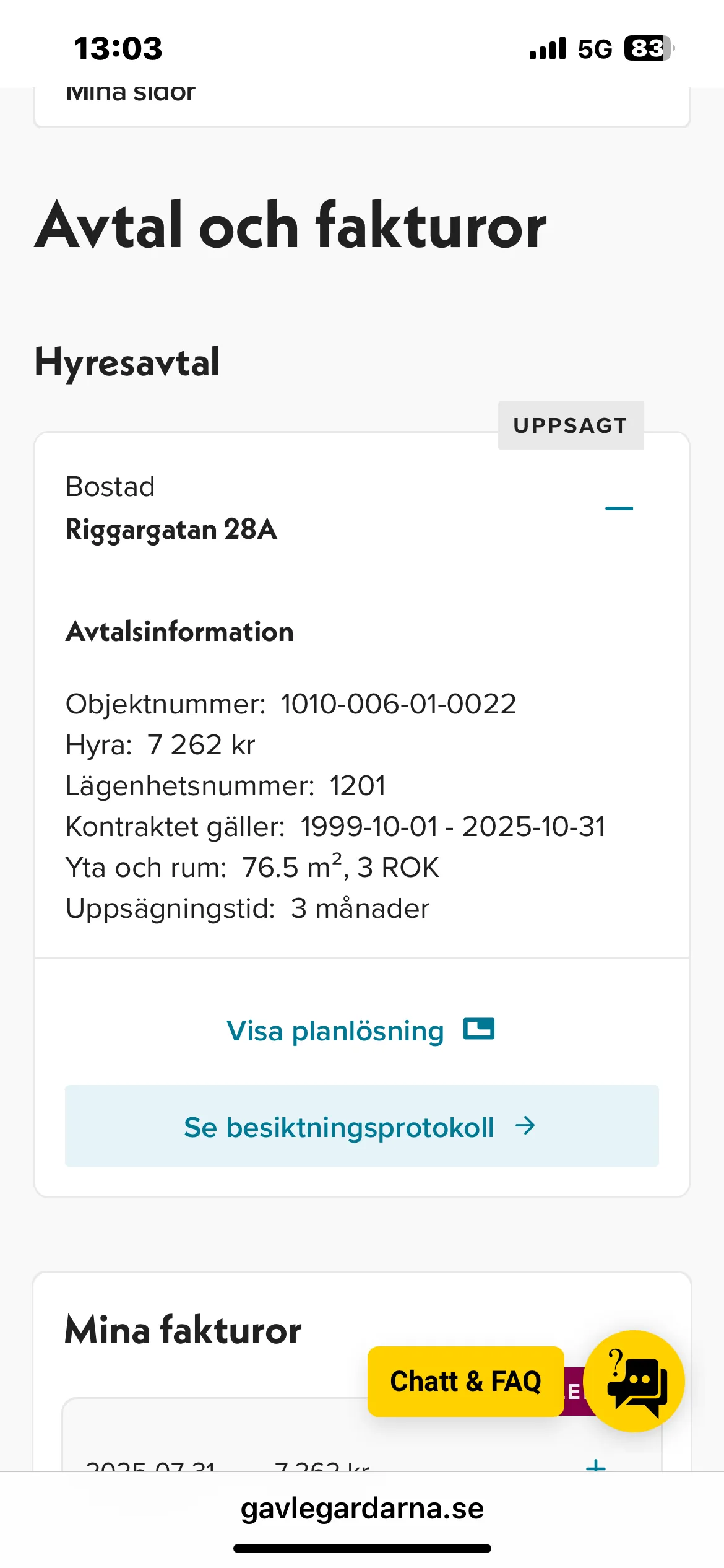 Hyreslägenhet på Gävle i gavle