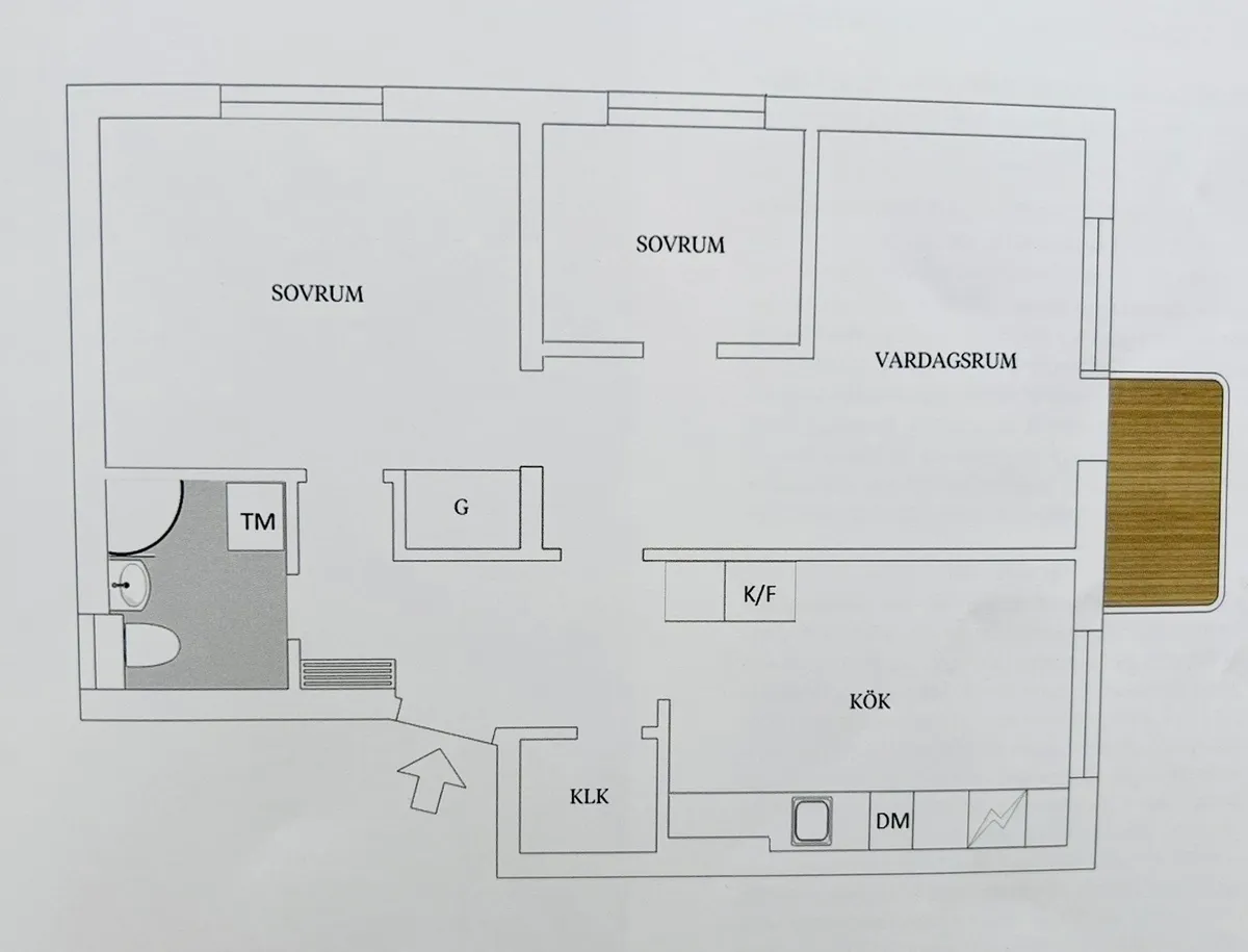 Hyreslägenhet på Enskede i enskede