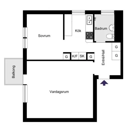 Hyreslägenhet på Hägersten i hagersten