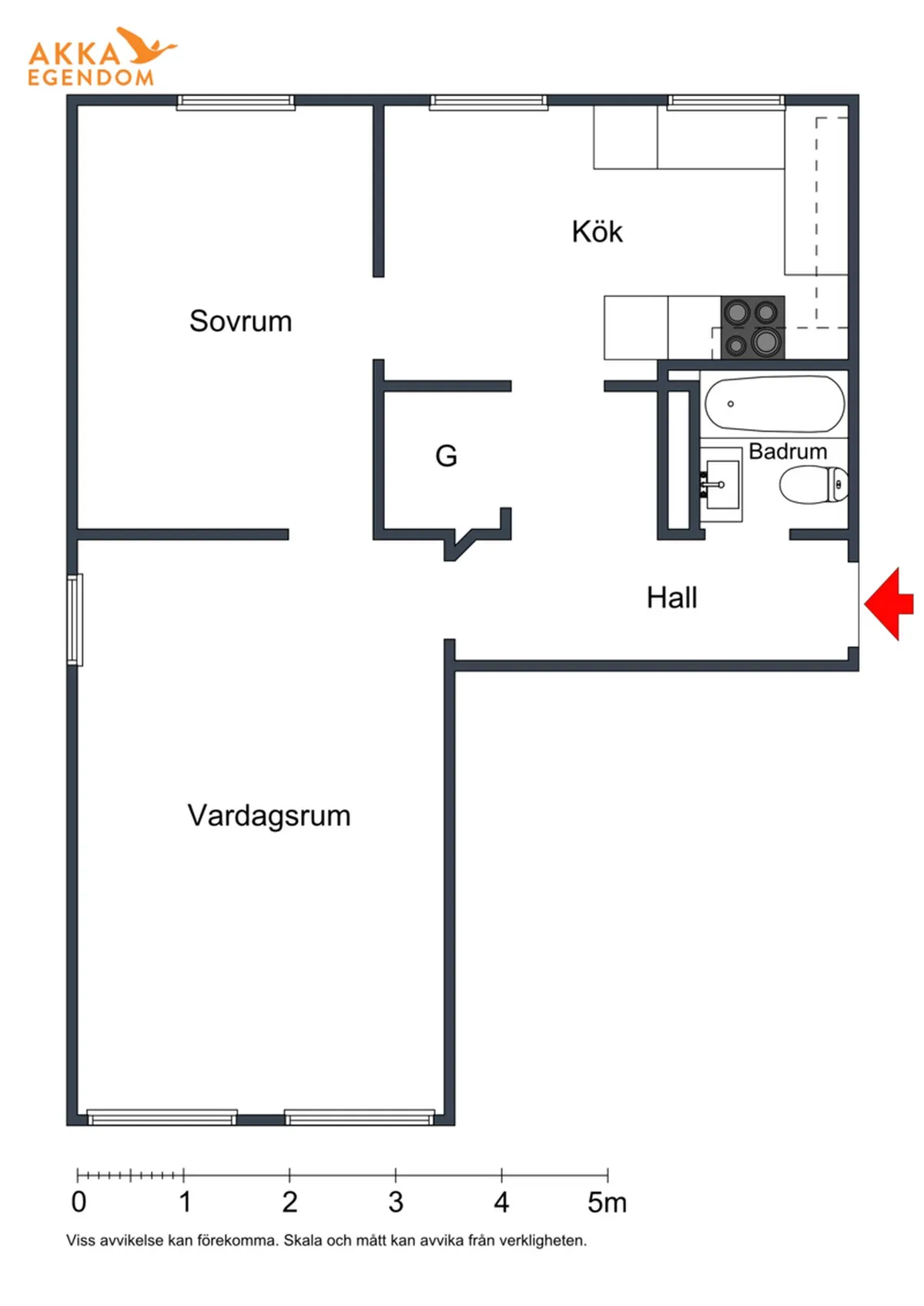 Hyreslägenhet på Gunnebo i gunnebo