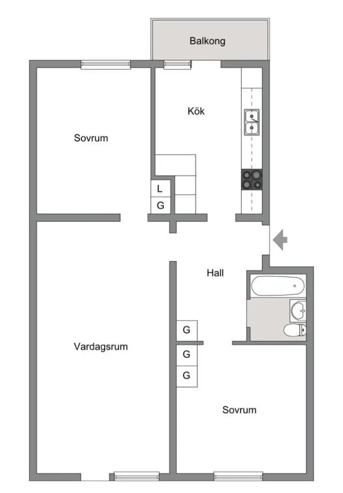 Hyreslägenhet på Västerås i vasteras