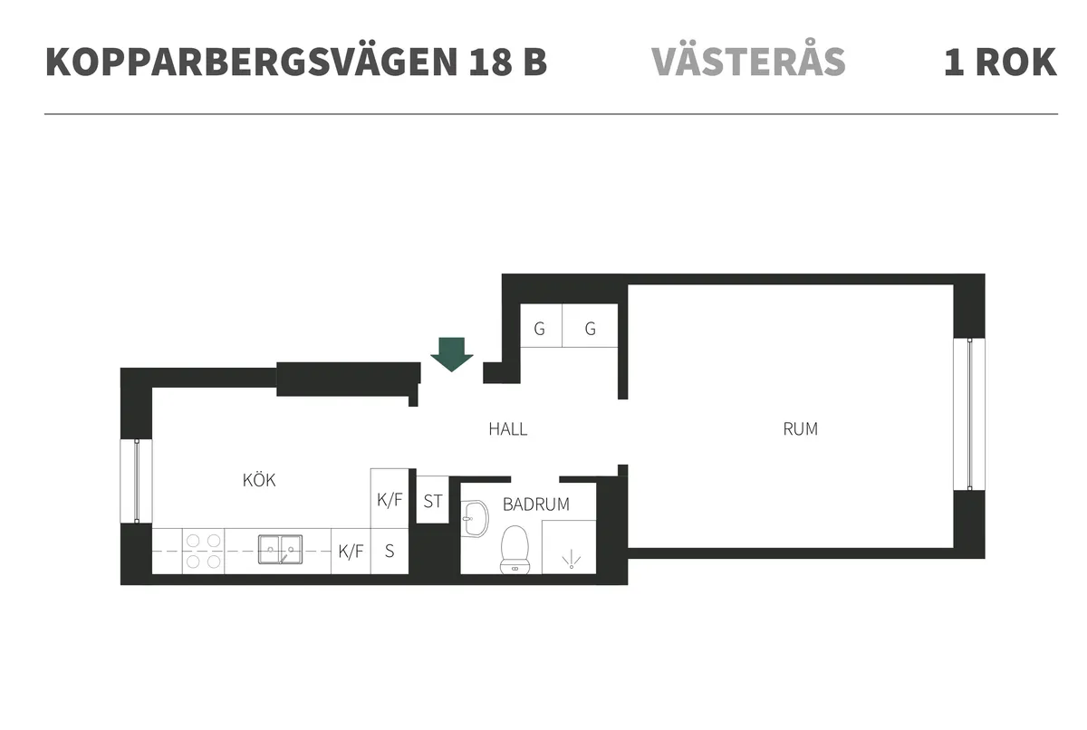 Hyreslägenhet på Västerås i vasteras