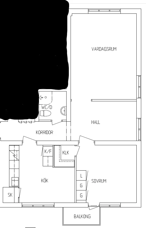 Hyreslägenhet på Borås i boras