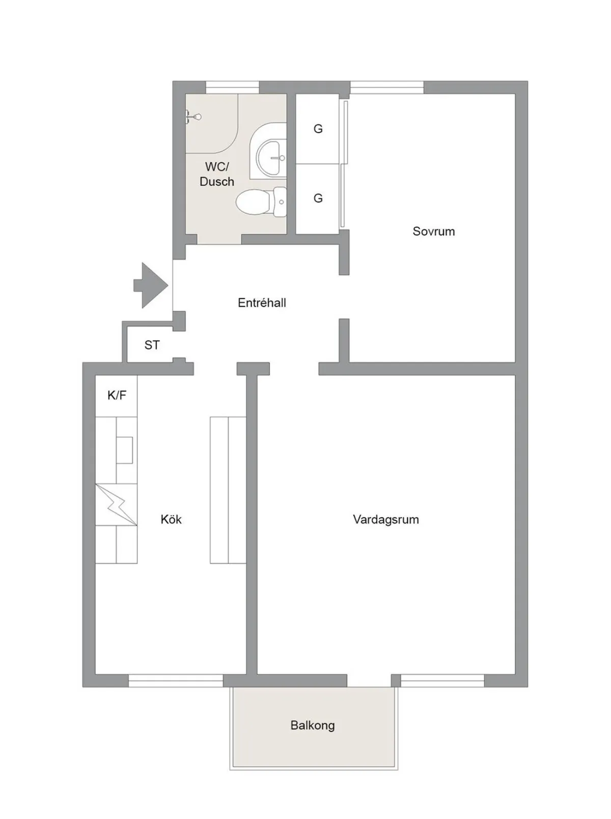 Hyreslägenhet på Nässjö i nassjo