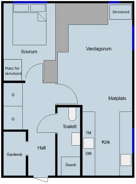 Hyreslägenhet på Täby i taby