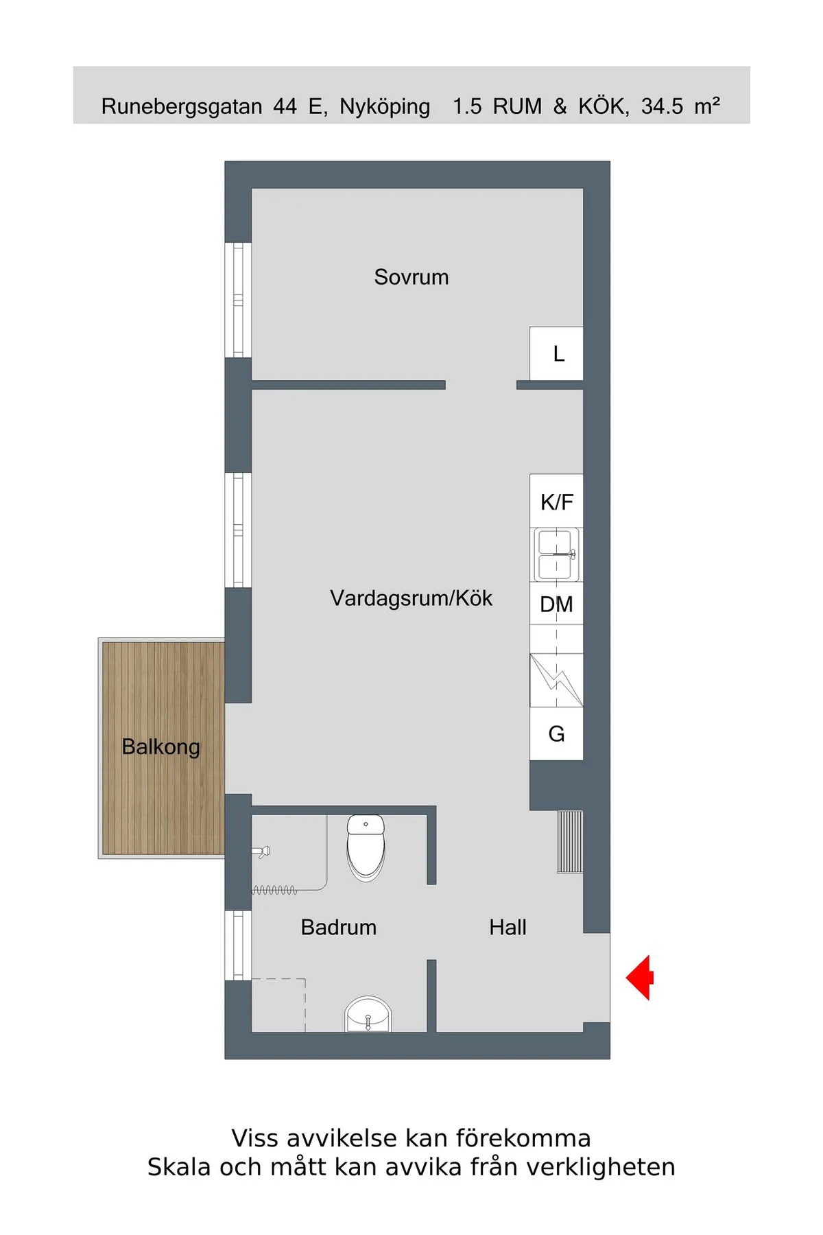 Hyreslägenhet på Nyköping i nykoping