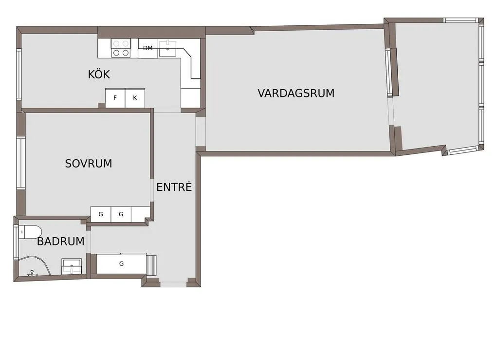 Hyreslägenhet på Visby i visby
