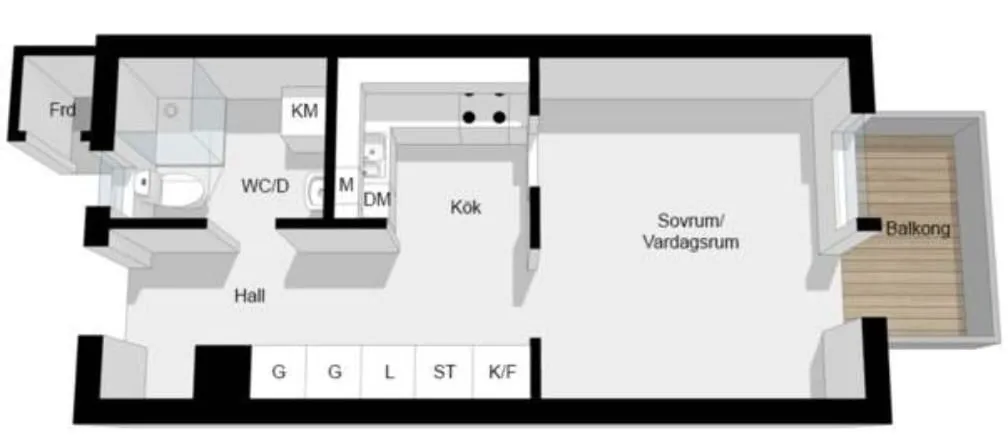 Hyreslägenhet på Kista i kista