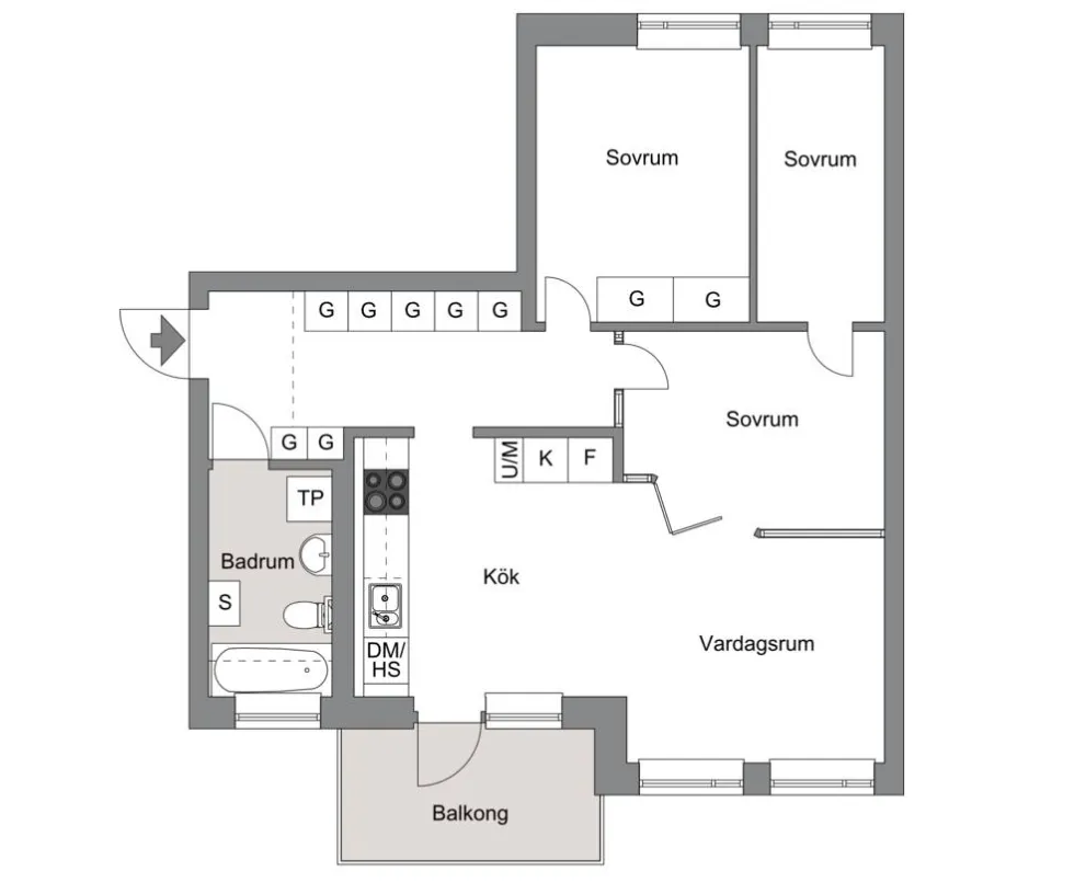 Hyreslägenhet på Johanneshov i johanneshov