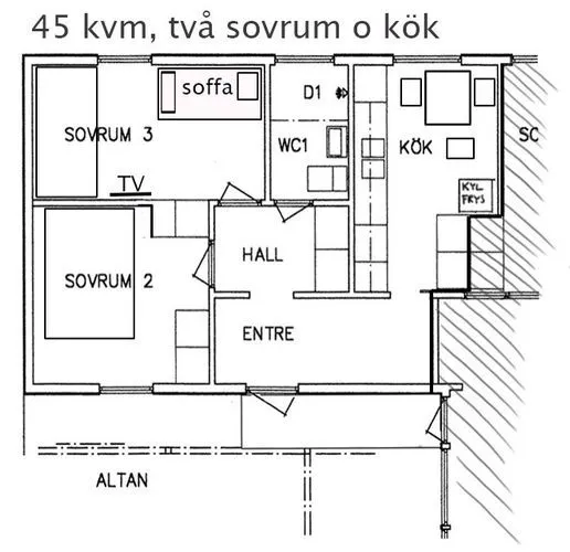 Hyreslägenhet på Falkenberg i falkenberg
