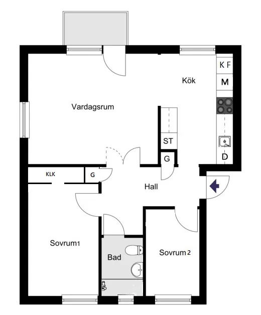 Hyreslägenhet på Hägersten i hagersten