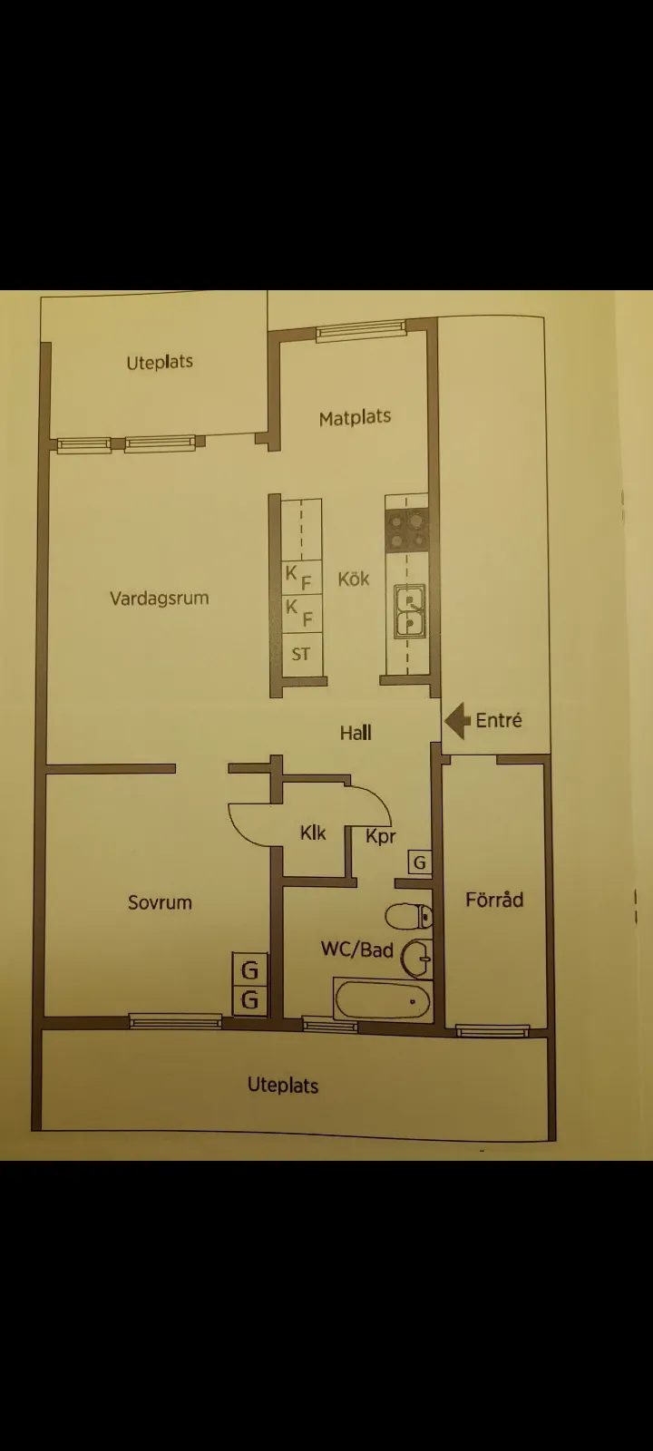 Hyreslägenhet på Kungsängen i kungsangen