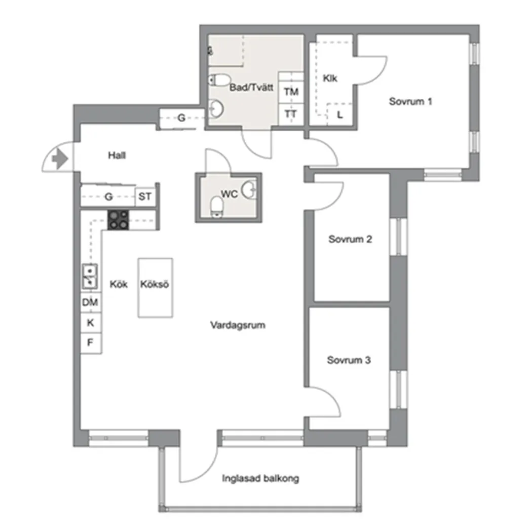 Hyreslägenhet på Bromma i bromma