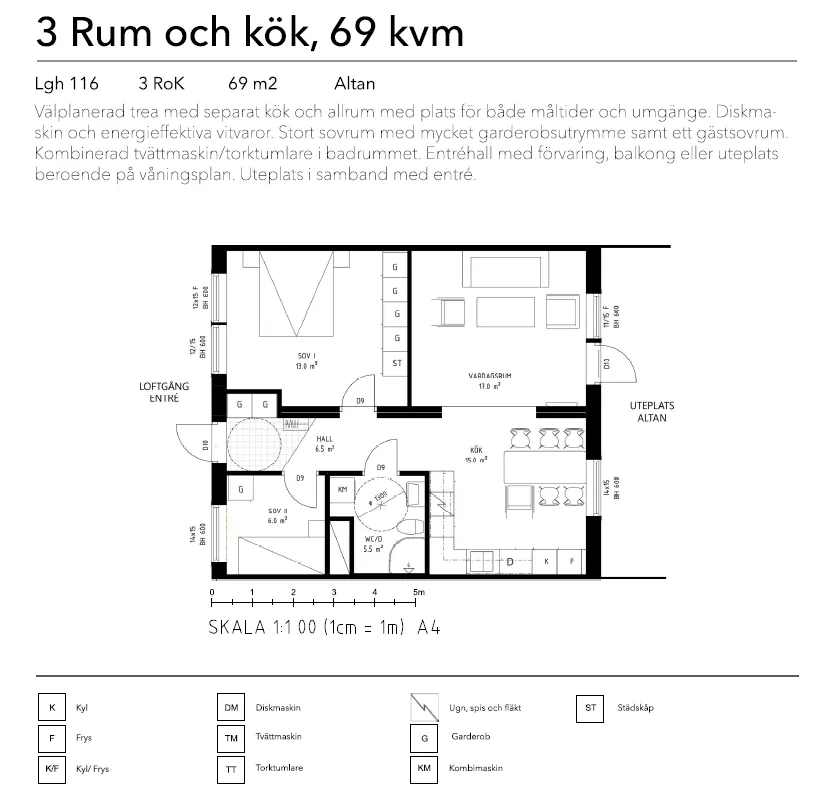 Hyreslägenhet på Klippan i klippan