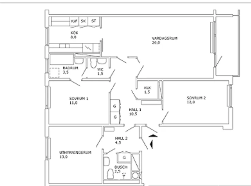 Hyreslägenhet på Norsborg i norsborg