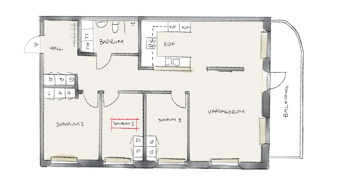 Hyreslägenhet på Farsta i farsta