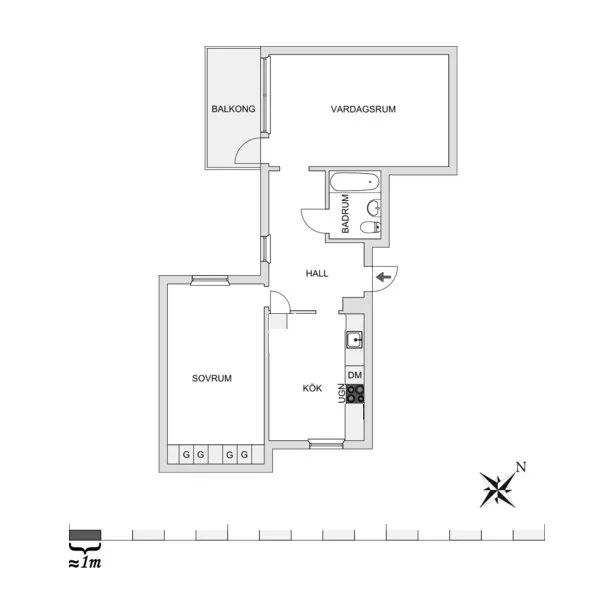 Hyreslägenhet på Klippan i klippan