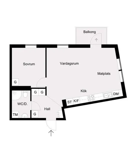 Hyreslägenhet på Bro i bro