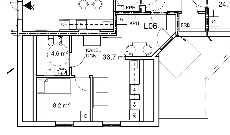 Hyreslägenhet på Växjö i vaxjo