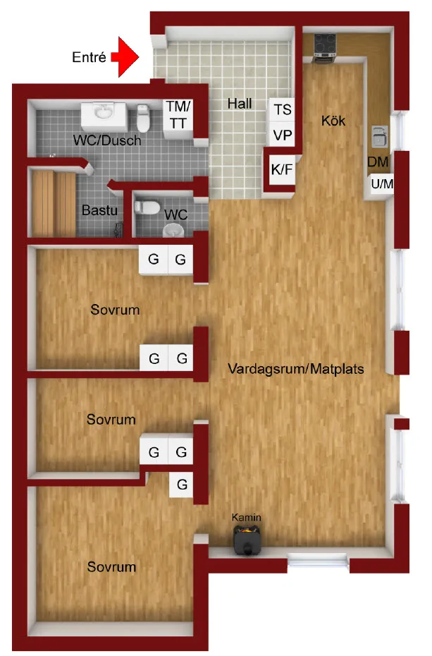 Hyreslägenhet på Sälen i salen