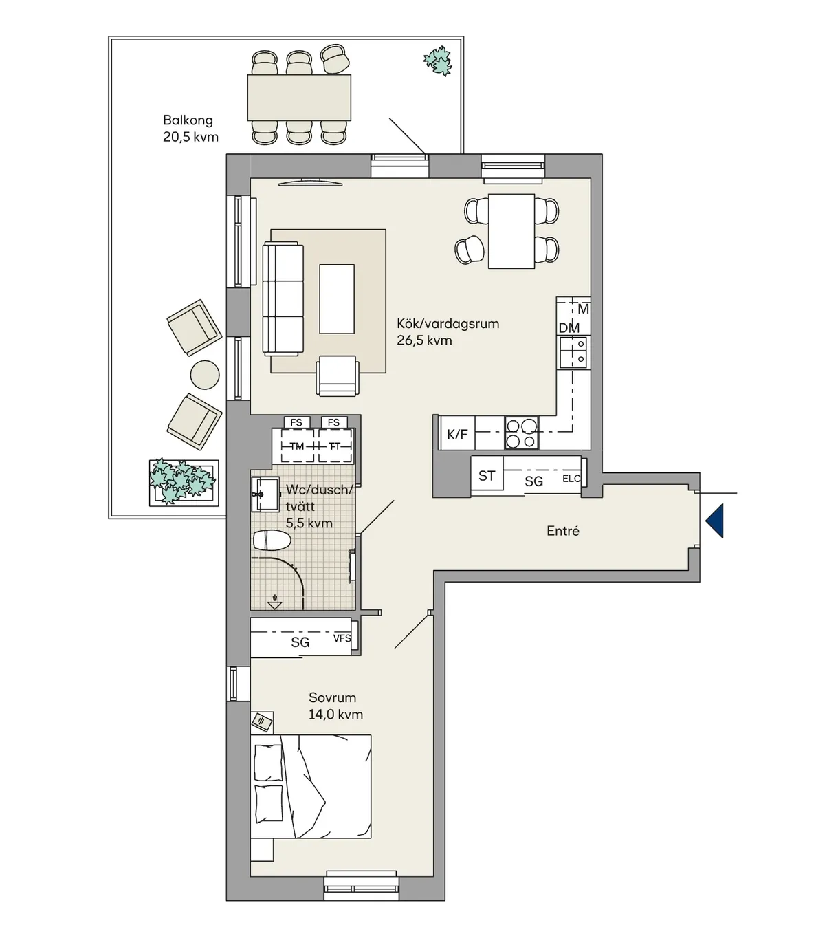 Hyreslägenhet på Limhamn i limhamn