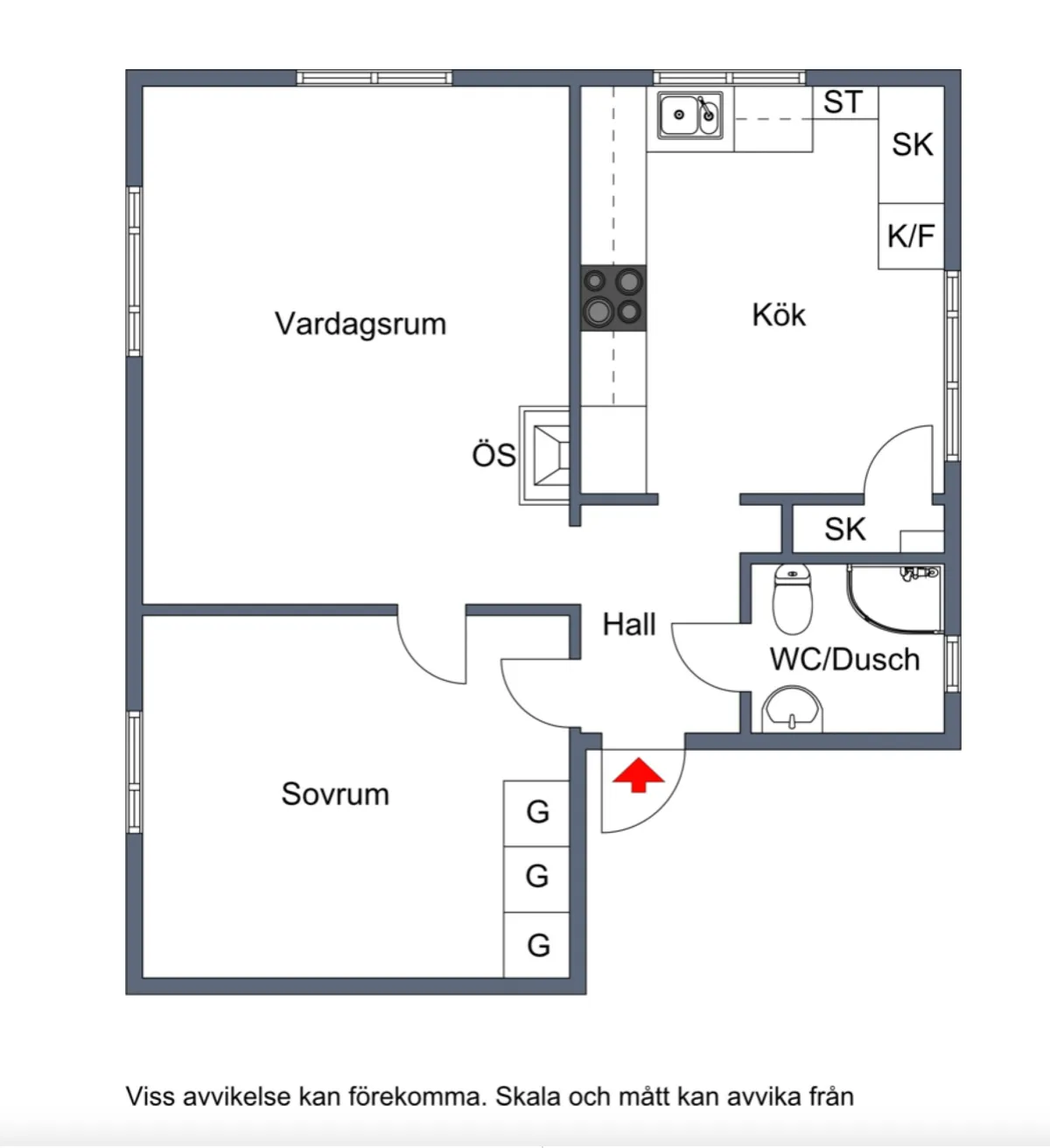 Hyreslägenhet på Visby i visby