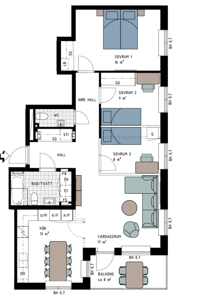 Hyreslägenhet på Västerås i vasteras