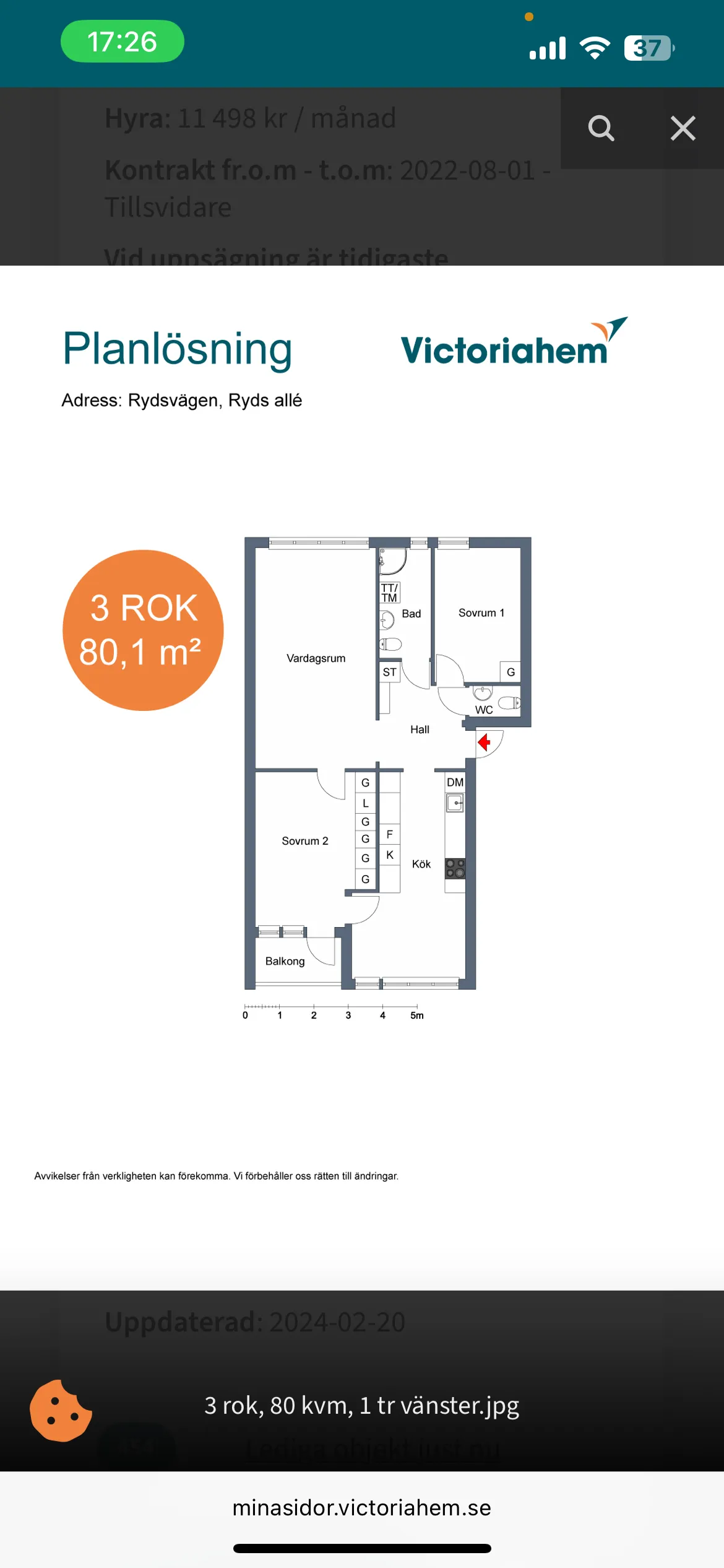 Hyreslägenhet på Linköping i linkoping