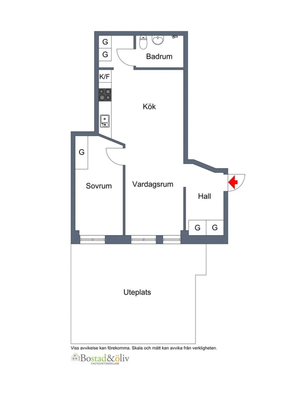 Hyreslägenhet på Visby i visby