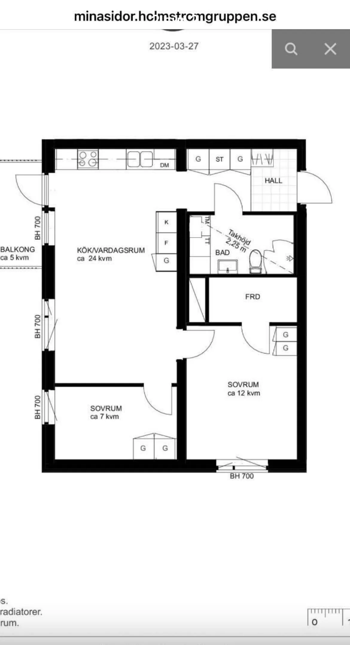 Hyreslägenhet på Bro i bro