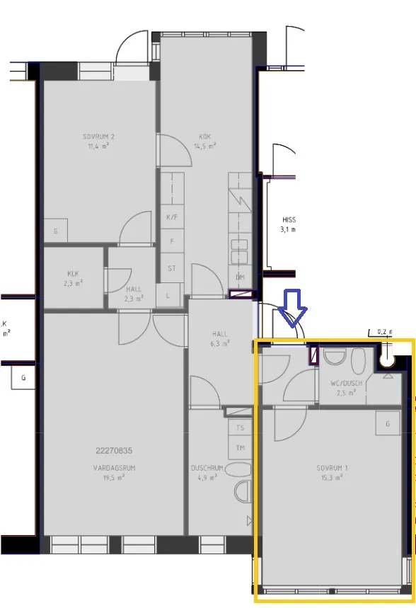 Hyreslägenhet på Spånga i spanga