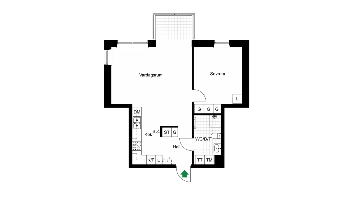 Hyreslägenhet på Falkenberg i falkenberg