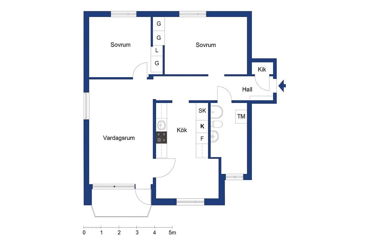 Hyreslägenhet på Kalmar i kalmar