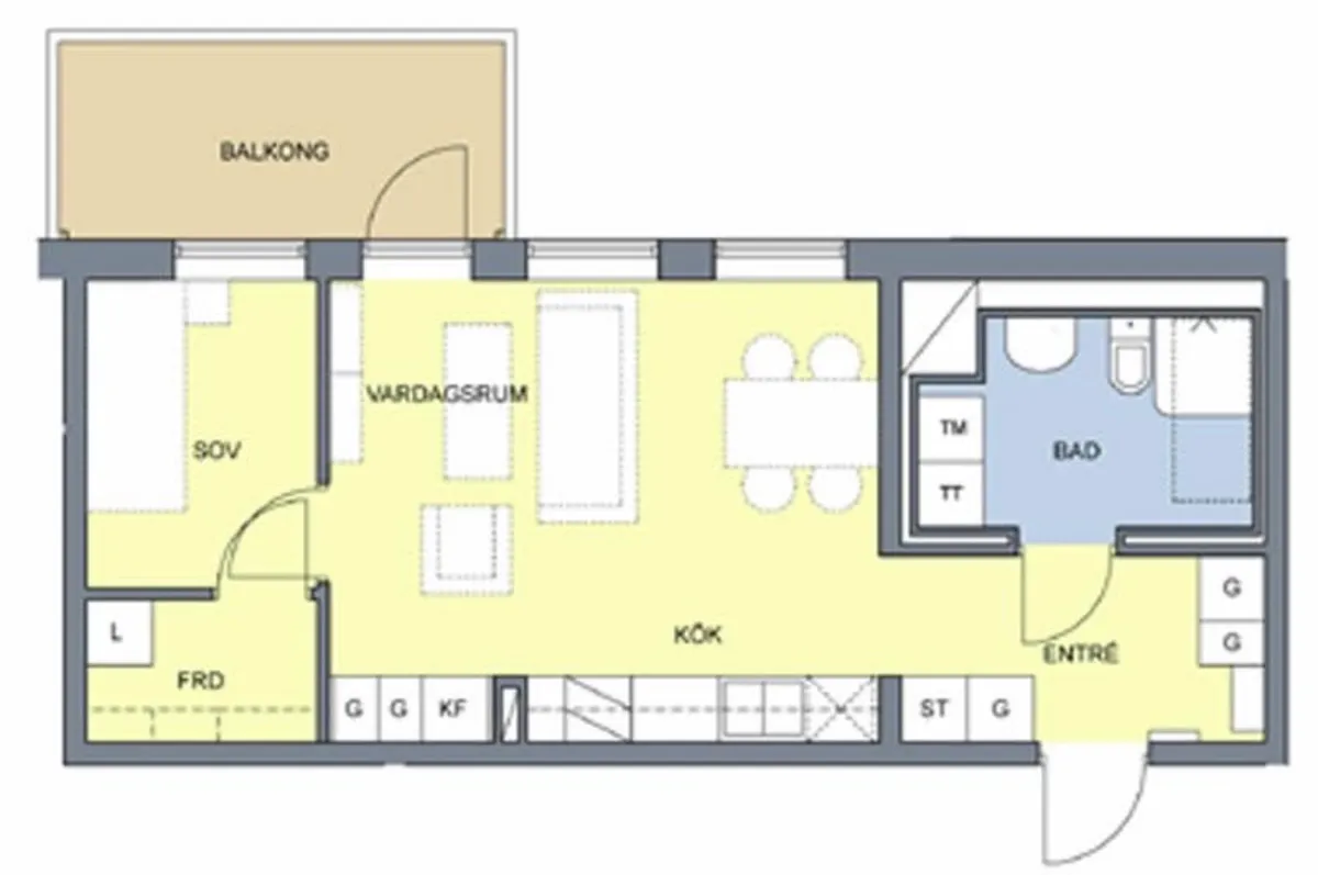 Hyreslägenhet på Farsta i farsta