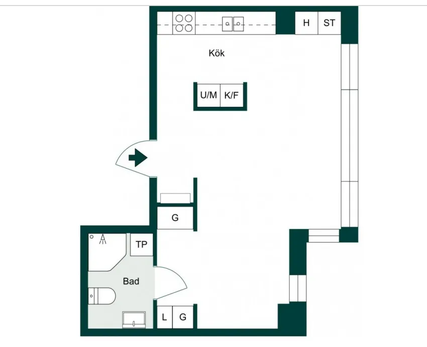 Hyreslägenhet på Växjö i vaxjo