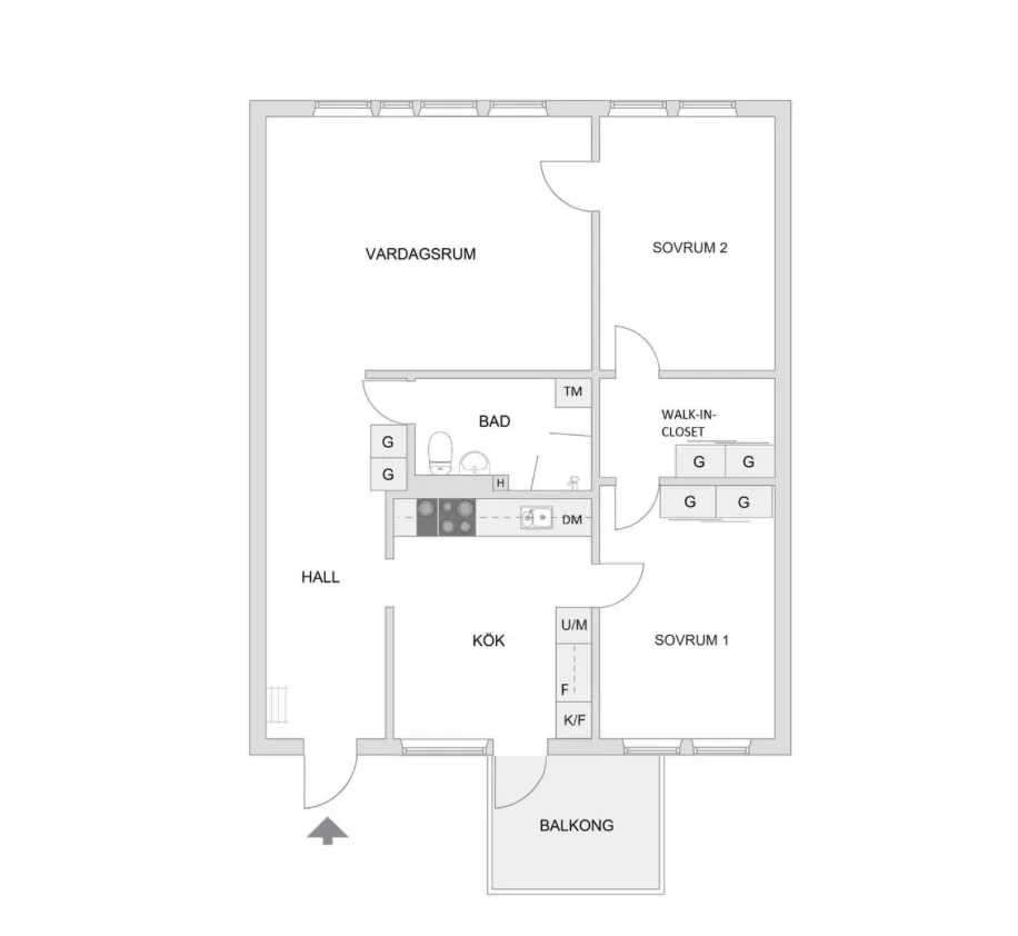Hyreslägenhet på Skarpnäck i skarpnack