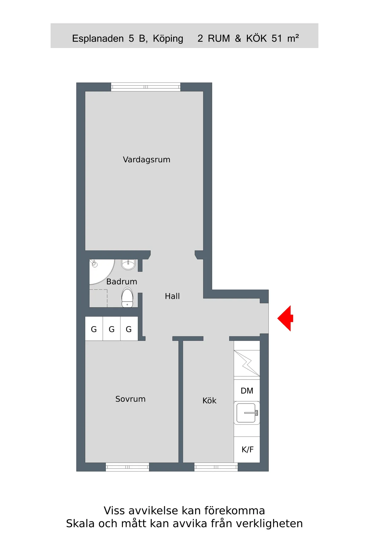 Hyreslägenhet på Köping  i koping