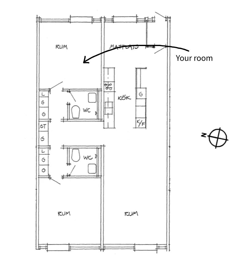 Hyreslägenhet på Lund i lund