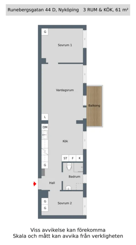 Hyreslägenhet på Nyköping i nykoping